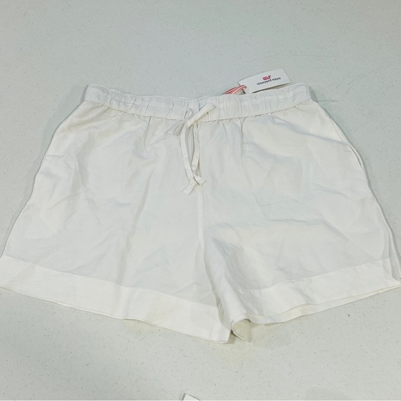 Vineyard Vines Linen Tie Waist Short White cap LARGE NWT - Picture 6 of 12